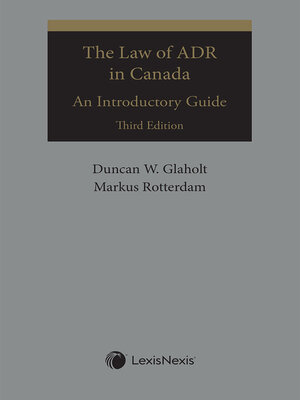 cover image of The Law of ADR in Canada